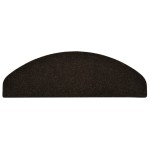 vidaXL Covorașe pentru scări autoadezive, 5 buc., 65x21x4 cm, maro închis, semirotunde, mari