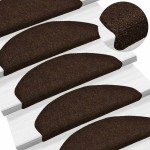 vidaXL Covorașe autoadezive pentru scări, 5 buc., 65x21x4 cm, maro, semirotunde, mari vidaXL Covorașe autoadezive pentru scări, 5 buc., 65x21x4 cm, maro, semirotunde, mari