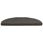 vidaXL Covorașe pentru scări autoadezive, 5 buc., 65x21x4 cm, antracit, semirotunde, mari