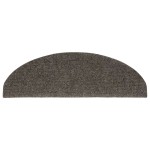 vidaXL Covorașe pentru scări autoadezive, 5 buc., 65x21x4 cm, antracit, semirotunde, mari