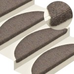 vidaXL Covorașe autoadezive pentru scări, 10 buc., 65x21x4 cm, bej, semirotunde, mari vidaXL Covorașe autoadezive pentru scări, 10 buc., 65x21x4 cm, bej, semirotunde, mari