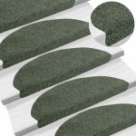 vidaXL Covorașe autoadezive pentru scări, 5 buc., 65x21x4 cm, verde, semirotunde, mari vidaXL Covorașe autoadezive pentru scări, 5 buc., 65x21x4 cm, verde, semirotunde, mari