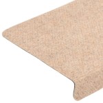 vidaXL Covorașe autoadezive pentru scări, 10 buc., 65x21x4 cm, margini dreptunghiulare, crem vidaXL Covorașe autoadezive pentru scări, 10 buc., 65x21x4 cm, margini dreptunghiulare, crem