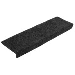 vidaXL Covorașe scări autoadezive, 10 buc., 65x21x4 cm, gri, cu margine dreptunghiulară