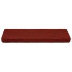 vidaXL Covorașe pentru scări autoadezive, 5 buc., 65x21x4 cm, margini dreptunghiulare, roșu bordeaux