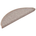 vidaXL Covorașe pentru scări, 10 buc., 56x17x3 cm, maro deschis, semirotunde vidaXL Covorașe pentru scări, 10 buc., 56x17x3 cm, maro deschis, semirotunde