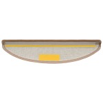 vidaXL Covorașe pentru scări, 10 buc., 56x17x3 cm, maro deschis, semirotunde vidaXL Covorașe pentru scări, 10 buc., 56x17x3 cm, maro deschis, semirotunde