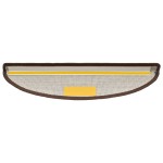 vidaXL Covorașe scări, 10 buc., 56x17x3 cm, maro cafea, semirotunde