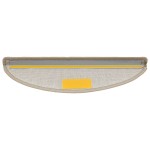 vidaXL Covorașe scări, 10 buc., 56x17x3 cm, semirotunde, gri taupe