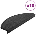 vidaXL Covorașe de scară, 10 buc., antracit, 65x24x4 cm vidaXL Covorașe de scară, 10 buc., antracit, 65x24x4 cm