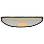 vidaXL Covorașe pentru scări, 10 buc., 65x24x4 cm, gri închis, semirotunde, mari