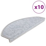 vidaXL Covorașe de scară, 10 buc., gri deschis, 65x24x4 cm vidaXL Covorașe de scară, 10 buc., gri deschis, 65x24x4 cm