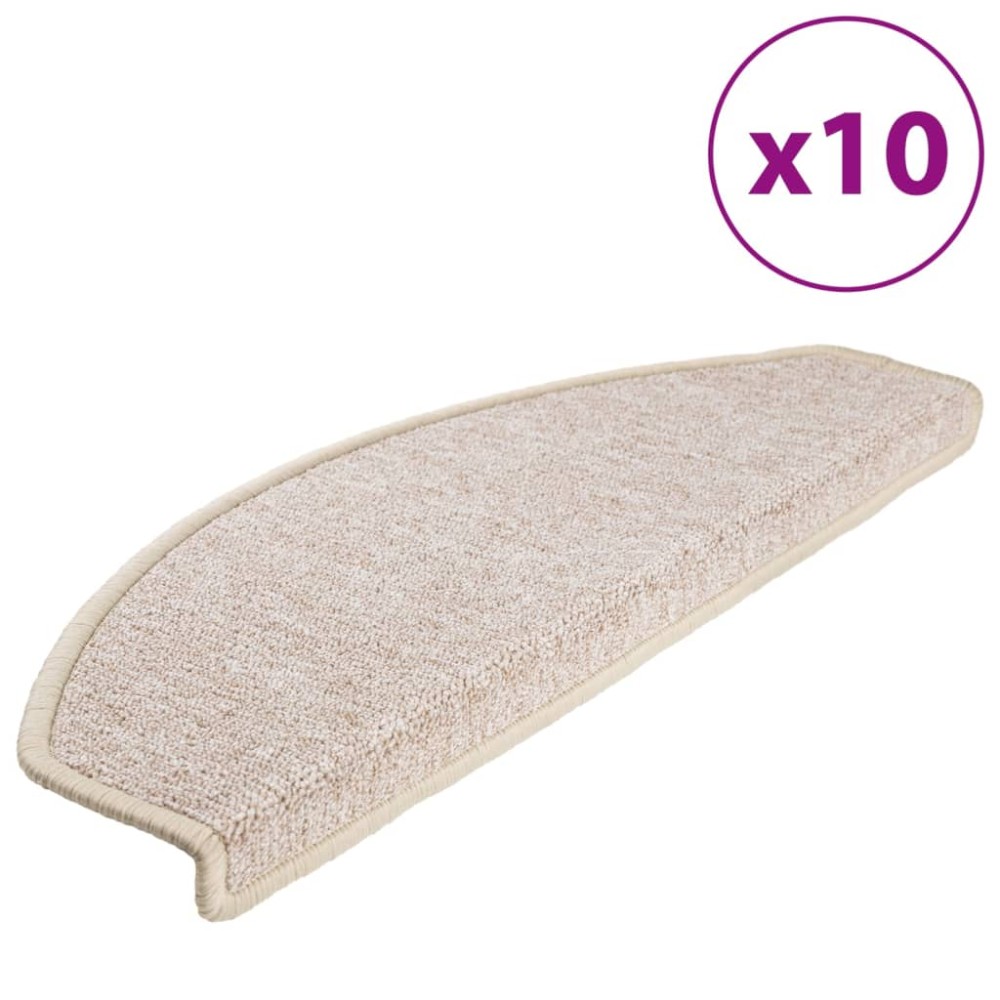 vidaXL Covorașe de scară, 10 buc., gri taupe, 65x24x4 cm
