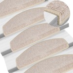 vidaXL Covorașe de scară, 10 buc., gri taupe, 65x24x4 cm vidaXL Covorașe de scară, 10 buc., gri taupe, 65x24x4 cm