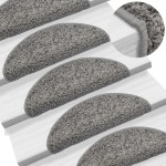 vidaXL Covorașe de scară, 10 buc.,gri, 56x17x3 cm vidaXL Covorașe de scară, 10 buc.,gri, 56x17x3 cm