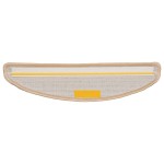 vidaXL Covorașe pentru scări, 10 buc., 56x17x3 cm, crem, semirotunde