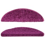 vidaXL Covorașe de scară, 10 buc., violet, 56x17x3 cm vidaXL Covorașe de scară, 10 buc., violet, 56x17x3 cm