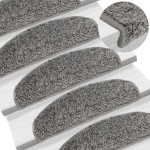 vidaXL Covorașe de scară, 10 buc.,gri, 65x21x4 cm vidaXL Covorașe de scară, 10 buc.,gri, 65x21x4 cm