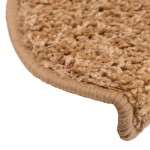 vidaXL Covorașe pentru scări, 10 buc., 65x21x4 cm, bej, semirotunde, mari