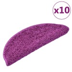 vidaXL Covorașe de scară, 10 buc., violet, 65x21x4 cm vidaXL Covorașe de scară, 10 buc., violet, 65x21x4 cm