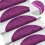 vidaXL Covorașe de scară, 10 buc., violet, 65x21x4 cm vidaXL Covorașe de scară, 10 buc., violet, 65x21x4 cm