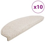 vidaXL Covorașe de scară, 10 buc.,alb, 65x21x4 cm vidaXL Covorașe de scară, 10 buc.,alb, 65x21x4 cm