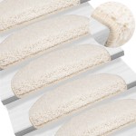 vidaXL Covorașe de scară, 10 buc.,alb, 65x21x4 cm vidaXL Covorașe de scară, 10 buc.,alb, 65x21x4 cm