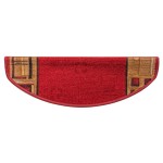 vidaXL Covorașe scări, 5 buc., roșu, 65x21x4 cm, autoadeziv