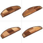 vidaXL Covorașe pentru scări autoadezive, 5 buc., maro, 65x21x4 cm