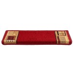 vidaXL Covorașe pentru scări autoadezive, 10 buc., roșu, 65x21x4 cm
