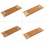 vidaXL Covorașe pentru scări autoadezive, 10 buc., bej, 65x21x4 cm