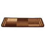 vidaXL Covorașe pentru scări autoadezive, 5 buc., maro, 65x21x4 cm