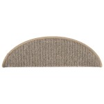 vidaXL Covorașe pentru scări, 15 buc., 56x17x3 cm, maro, semirotunde