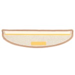 vidaXL Covorașe pentru scări, 15 buc., 56x17x3 cm, maro deschis, semirotunde