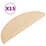 vidaXL Covorașe pentru scări, 15 buc., 56x17x3 cm, semirotunde, crem vidaXL Covorașe pentru scări, 15 buc., 56x17x3 cm, semirotunde, crem