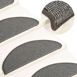 vidaXL Covorașe pentru scări, 15 buc., 65x21x4 cm, gri, semirotunde, mari vidaXL Covorașe pentru scări, 15 buc., 65x21x4 cm, gri, semirotunde, mari