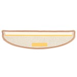 vidaXL Covorașe pentru scări, 15 buc., 65x21x4 cm, maro deschis, semirotunde, mari