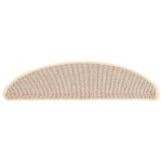 vidaXL Covorașe pentru trepte scară, 15 buc., alb și maro, 65x21x4 cm