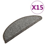 vidaXL Covorașe pentru trepte scară, 15 buc., antracit, 56x17x3 cm