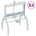 vidaXL Capcane pentru cârtițe, 4 buc., argintiu, oțel galvanizat vidaXL Capcane pentru cârtițe, 4 buc., argintiu, oțel galvanizat