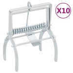 vidaXL Capcane pentru cârtițe, 10 buc., argintiu, oțel galvanizat vidaXL Capcane pentru cârtițe, 10 buc., argintiu, oțel galvanizat