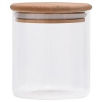 vidaXL Borcane din sticlă depozitare, capac de bambus, 6 buc., 600 ml vidaXL Borcane din sticlă depozitare, capac de bambus, 6 buc., 600 ml