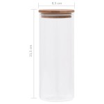 vidaXL Borcane din sticlă depozitare, capac de bambus, 6 buc., 1000 ml