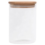 vidaXL Borcane de depozitare din sticlă capac de bambus 4 buc. 800 ml vidaXL Borcane de depozitare din sticlă capac de bambus 4 buc. 800 ml