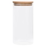 vidaXL Borcane de depozitare din sticlă capac de bambus 4 buc. 1200 ml