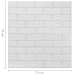 vidaXL Tapet de perete autocolant 3D, 10 buc., alb, model cărămizi vidaXL Tapet de perete autocolant 3D, 10 buc., alb, model cărămizi