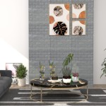 vidaXL Tapet perete autocolant 3D, 10 buc., antracit, model cărămizi vidaXL Tapet perete autocolant 3D, 10 buc., antracit, model cărămizi