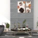 vidaXL Tapet perete autocolant 3D, 20 buc., antracit, model cărămizi vidaXL Tapet perete autocolant 3D, 20 buc., antracit, model cărămizi