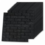 vidaXL Tapet de perete autocolant 3D, 20 buc., negru vidaXL Tapet de perete autocolant 3D, 20 buc., negru