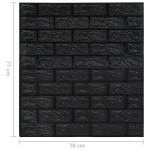vidaXL Tapet de perete autocolant, model cărămizi 3D, 40 buc., negru vidaXL Tapet de perete autocolant, model cărămizi 3D, 40 buc., negru